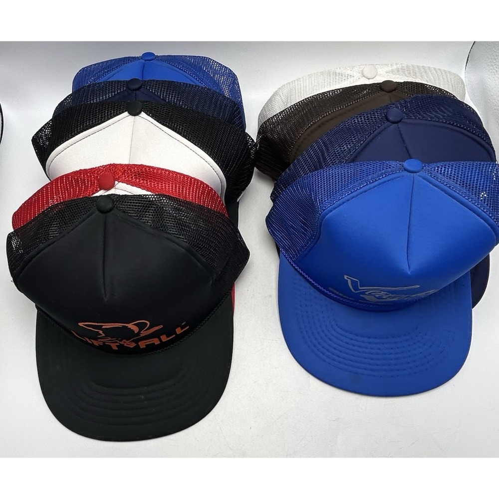 Vintage lot of 9 Snapback Trucker Hat Caps Mesh Random New